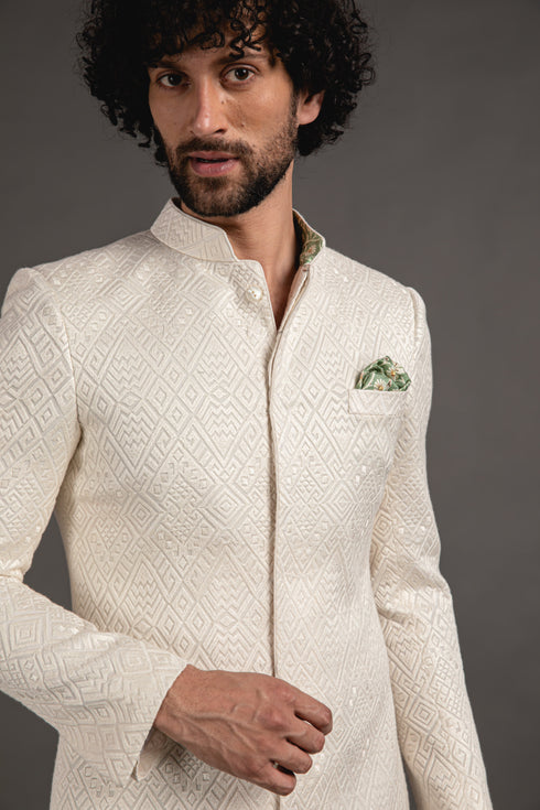 Zig Zag Achkan Set